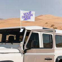 Lade das Bild in den Galerie-Viewer, Autofahne mit Fotos Muster Text Logo selbst gestalten und bedrucken