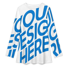 Lade das Bild in den Galerie-Viewer, Einzelbilddruck Damen / Frauen Muslimisches Langarmshirt mit Rundhalsausschnitt A98L selbst gestalten und bedrucken