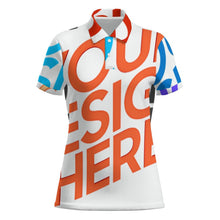 Lade das Bild in den Galerie-Viewer, Multi-Image-Druck Damen / Frauen Zwei-Knopf Poloshirt MWL637 mit Fotos Muster Text Logo selbst gestalten und bedrucken