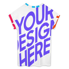 Lade das Bild in den Galerie-Viewer, Multi-Image-Design Damen / Frauen T-Shirt mit überschnittenen Schultern und kurzen Ärmeln NT105 mit Foto Design Motiv Text selbst gestalten und bedrucken (Simple Design)