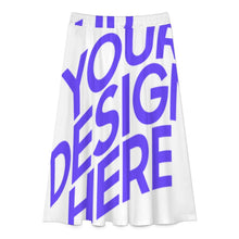 Lade das Bild in den Galerie-Viewer, Einzelbilddruck Damen / Frauen Plissierter Halblanger Rock B17Q mit Fotos Muster Text Logo selbst gestalten und bedrucken (Simple Design)