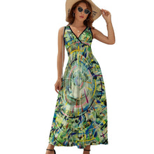 Lade das Bild in den Galerie-Viewer, Ärmelloses Kleid mit Foto bedrucken | Damen V-Kleid selbst gestalten