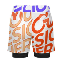 Lade das Bild in den Galerie-Viewer, Multi-Image-Design Herren Bademode Badehose Sport Beachshorts Männer mit Fotos Muster Text Logo selbst gestalten und bedrucken