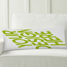 Lade das Bild in den Galerie-Viewer, Polyester Kissenbezug mit langen Streifen mit einseitig bedruckt (vertikale Version) mit Foto Muster Text selbst gestalten und bedrucken