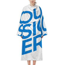 Lade das Bild in den Galerie-Viewer, Einzelbild-Design Unisex Langarm Plüschiger bequemer Wickelmantel Pyjama LYQ129 mit Fotos Muster Text Logo selbst gestalten und bedrucken