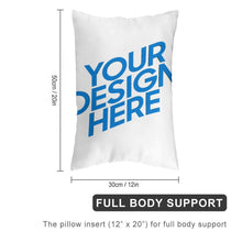 Lade das Bild in den Galerie-Viewer, Polyester Kissenbezug Kissenhülle beidseitig bedruckt (vertikale Version) (Doppelseitig verschiedene Bilder) mit Foto Muster Text selbst gestalten und bedrucken