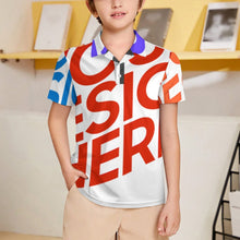 Lade das Bild in den Galerie-Viewer, Multi-Image-Design Kinder Jungen Ice Silk Kinder POLO T-Shirt J62T mit Foto Design Motiv Text selbst gestalten und bedrucken