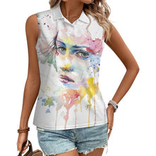 Lade das Bild in den Galerie-Viewer, Damen Polo-Shirt ärmellos | personalisieren & bedrucken