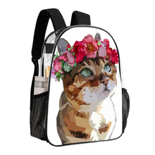 Lade das Bild in den Galerie-Viewer, Personalisierter 17-Zoll Clear Backpack mit Heavy-Duty-Tragegurt und UV-Druck