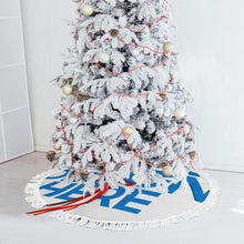 Lade das Bild in den Galerie-Viewer, Weihnachtsbaumrock Weihnachtsbaumdecke (Fransenstil) (doppelseitig gleiches Bild) mit selbst gestalten und bedrucken