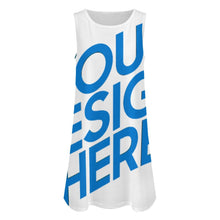 Lade das Bild in den Galerie-Viewer, Damen / Frauen Ärmelloses Kleid LM412 mit Fotos Muster Text Logo selbst gestalten und bedrucken