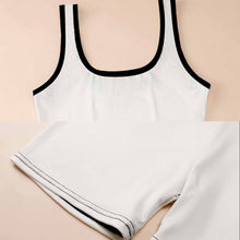 Lade das Bild in den Galerie-Viewer, Geripptes Yoga Set Damen | 2-Teiler Crop-Top & Shorts | Custom Design