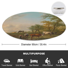 Lade das Bild in den Galerie-Viewer, Personalisierte Babydecke rund | Krabbeldecke mit Namen & Foto