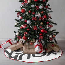 Lade das Bild in den Galerie-Viewer, Weihnachtsbaumrock Weihnachtsbaumdecke (rote Kante) (Unterschiedliche Bilder auf beiden Seiten) mit selbst gestalten und bedrucken