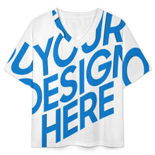 Lade das Bild in den Galerie-Viewer, Einzelbilddruck Damen / Frauen V-Ausschnitt Shorty Pyjama Set B98TZ mit Foto Design Motiv Text selbst gestalten und bedrucken