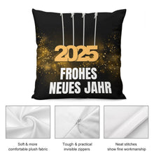 Lade das Bild in den Galerie-Viewer, Kissenbezug 2025 Frohes Neues Jahr Selbst Gestalten Bedrucken Lassen