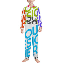 Lade das Bild in den Galerie-Viewer, Multi-Image-Druck Kinder Plüsch Heimover Overall Schlafanzüge Pyjama LTWY87 mit Fotos Muster Text Logo selbst gestalten und bedrucken