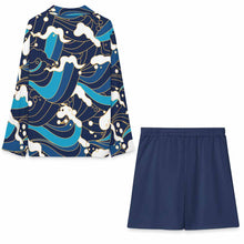 Lade das Bild in den Galerie-Viewer, Einzelbild-Design Unisex Langärmliges Hemdset mit kubanischem Kragen A18TZ mit Foto Design Motiv Text selbst gestalten und bedrucken