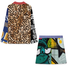 Lade das Bild in den Galerie-Viewer, Multi-Image-Druck Unisex Langärmliges Hemdset mit kubanischem Kragen A18TZ mit Foto Design Motiv Text selbst gestalten und bedrucken