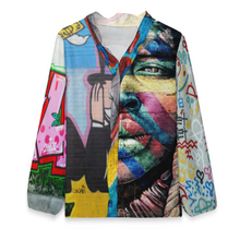 Lade das Bild in den Galerie-Viewer, Damen Multi-Image-Druck Langarmhemd mit Rüschen A1S mit Fotos Muster Text Logo selbst gestalten und bedrucken