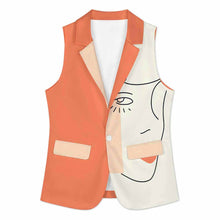 Lade das Bild in den Galerie-Viewer, Einzelbild-Design Damen / Frauen Anzugweste A22K mit Foto Design Motiv Text selbst gestalten und bedrucken (Simple Design)