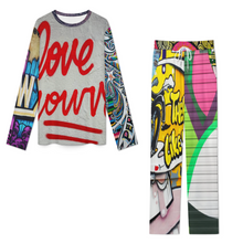 Lade das Bild in den Galerie-Viewer, Multi-Image-Druck Damen / Frauen Lässiger Langarm Hosenanzug A86TZ mit Foto Design Motiv Text selbst gestalten und bedrucken