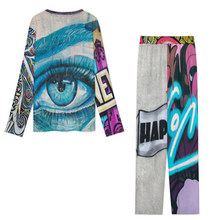 Lade das Bild in den Galerie-Viewer, Multi-Image-Druck Damen / Frauen Lässiger Langarm Hosenanzug A86TZ mit Foto Design Motiv Text selbst gestalten und bedrucken