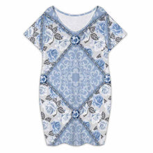 Lade das Bild in den Galerie-Viewer, Damen / Frauen Kurzärmliger mittellanger Rock A96Q mit Foto Design Motiv Text selbst gestalten und bedrucken (Simple Design)