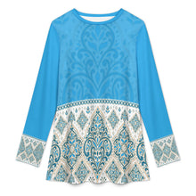 Lade das Bild in den Galerie-Viewer, Einzelbilddruck Damen / Frauen Muslimisches Langarmshirt mit Rundhalsausschnitt A98L selbst gestalten und bedrucken