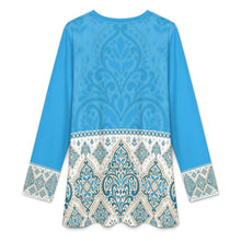 Lade das Bild in den Galerie-Viewer, Einzelbilddruck Damen / Frauen Muslimisches Langarmshirt mit Rundhalsausschnitt A98L selbst gestalten und bedrucken