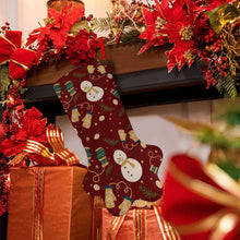 Lade das Bild in den Galerie-Viewer, All Print Weihnachtsstrümpfe in Hundepfotenform mit Foto Design Motiv Text selbst gestalten und bedrucken