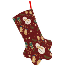 Lade das Bild in den Galerie-Viewer, All Print Weihnachtsstrümpfe in Hundepfotenform mit Foto Design Motiv Text selbst gestalten und bedrucken