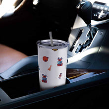 Lade das Bild in den Galerie-Viewer, Auto Becher Kaffeebecher mit Deckel und Strohhalm aus Edelstahl 304 mit Foto Design Motiv Text selbst gestalten und bedrucken