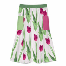 Lade das Bild in den Galerie-Viewer, Einzelbild-Design Damen / Frauen Halblanger Rock B13Q mit Foto Design Motiv Text selbst gestalten und bedrucken (Simple Design)