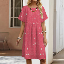 Lade das Bild in den Galerie-Viewer, Einzelbilddruck Damen / Frauen Rundhals Kurzarmkleid B16Q mit Fotos Muster Text Logo selbst gestalten und bedrucken