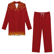 Lade das Bild in den Galerie-Viewer, Einzelbilddruck Herren / Männer Saudi-Stehkragen Set Hauskleidung B24TZ mit Fotos Muster Text Logo selbst gestalten und bedrucken