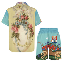 Lade das Bild in den Galerie-Viewer, Multi-Image-Design Herren / Männer Kurzarmhemd Set Kurzarm und Shorts B339D1P mit Foto Design Motiv Text selbst gestalten und bedrucken