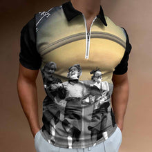 Lade das Bild in den Galerie-Viewer, Herren Vollprint Reiner Baumwolle Polo Shirt mit Reißverschluss B470 mit Foto Muster Text Logo selbst gestalten und bedrucken
