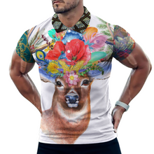Lade das Bild in den Galerie-Viewer, Multi-Image-Druck Sommer Ice Silk Polo T-Shirt Herren / Männer B612 mit Fotos Muster Text Logo selbst gestalten und bedrucken