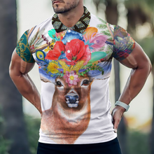Lade das Bild in den Galerie-Viewer, Multi-Image-Druck Sommer Ice Silk Polo T-Shirt Herren / Männer B612 mit Fotos Muster Text Logo selbst gestalten und bedrucken