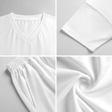Lade das Bild in den Galerie-Viewer, Einzelbilddruck Damen / Frauen V-Ausschnitt Shorty Pyjama Set B98TZ mit Foto Design Motiv Text selbst gestalten und bedrucken