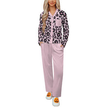 Lade das Bild in den Galerie-Viewer, Einzelbild-Design Damen / Frauen Langärmliger Pyjama Anzug mit V-Ausschnitt B99TZ mit Foto Design Motiv Text selbst gestalten und bedrucken