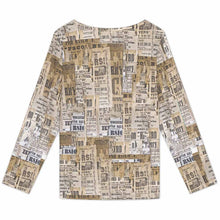 Lade das Bild in den Galerie-Viewer, Einzelbild-Design Damen / Frauen Langärmliges Top mit offener Knopfleiste und Rundhalsausschnitt BMJ mit Foto Design Motiv Text selbst gestalten und bedrucken (Simple Design)