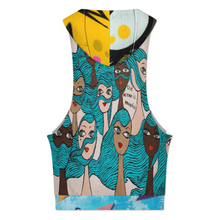 Lade das Bild in den Galerie-Viewer, Multi-Image-Design Damen / Frauen Tank Top mit Kapuze und Taschen BX07 mit Foto Design Motiv Text selbst gestalten und bedrucken (Simple Design)