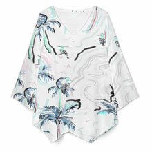 Lade das Bild in den Galerie-Viewer, Einzelbild-Design Damen / Frauen Top aus Leinenimitat mit V-Ausschnitt BZL mit Foto Design Motiv Text selbst gestalten und bedrucken (Simple Design)