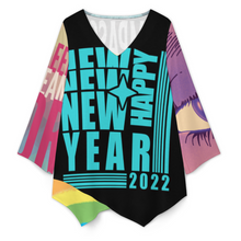 Lade das Bild in den Galerie-Viewer, Multi-Image-Design Damen / Frauen Top aus Leinenimitat mit V-Ausschnitt BZL mit Foto Design Motiv Text selbst gestalten und bedrucken (Simple Design)