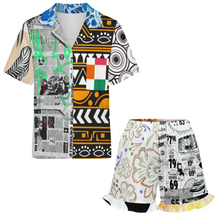 Lade das Bild in den Galerie-Viewer, Multi-Image-Druck Damen / Frauen Rüschen Pyjama Set mit kurzen Ärmeln C11TZ mit Foto Design Motiv Text selbst gestalten und bedrucken