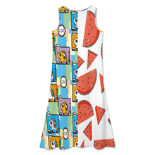 Lade das Bild in den Galerie-Viewer, Multi-Image-Design Damen / Frauen Ärmelloses Kleid mit Rundhalsausschnitt C15Q selbst gestalten und bedrucken