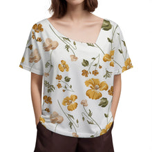 Lade das Bild in den Galerie-Viewer, Einzelbilddruck Damen / Frauen T-Shirt mit schrägem Kragen und kurzen Ärmeln DVL selbst gestalten und bedrucken