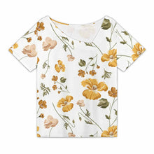 Lade das Bild in den Galerie-Viewer, Einzelbilddruck Damen / Frauen T-Shirt mit schrägem Kragen und kurzen Ärmeln DVL selbst gestalten und bedrucken